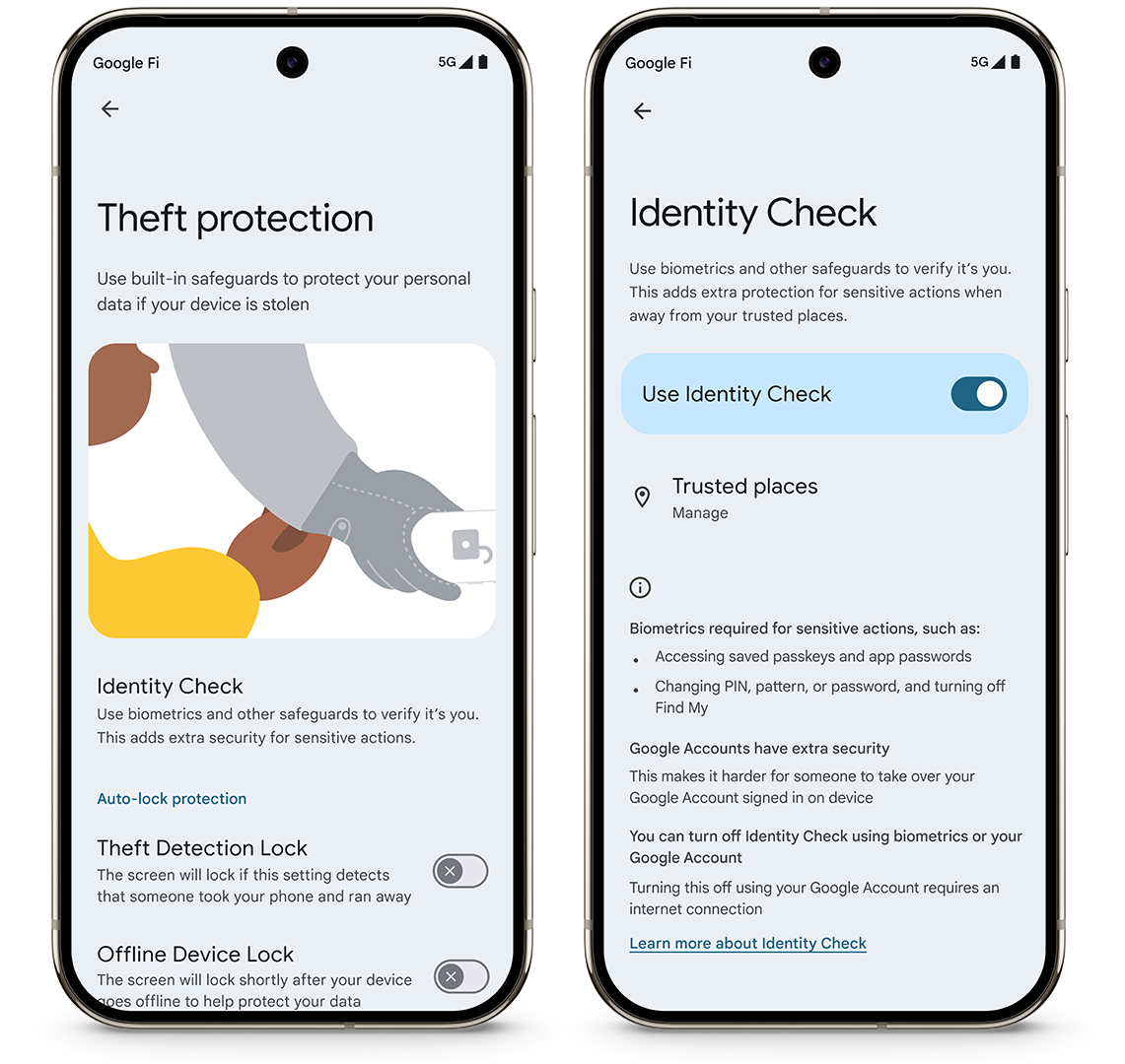 Android enhances theft protection with Identity Check and expanded features